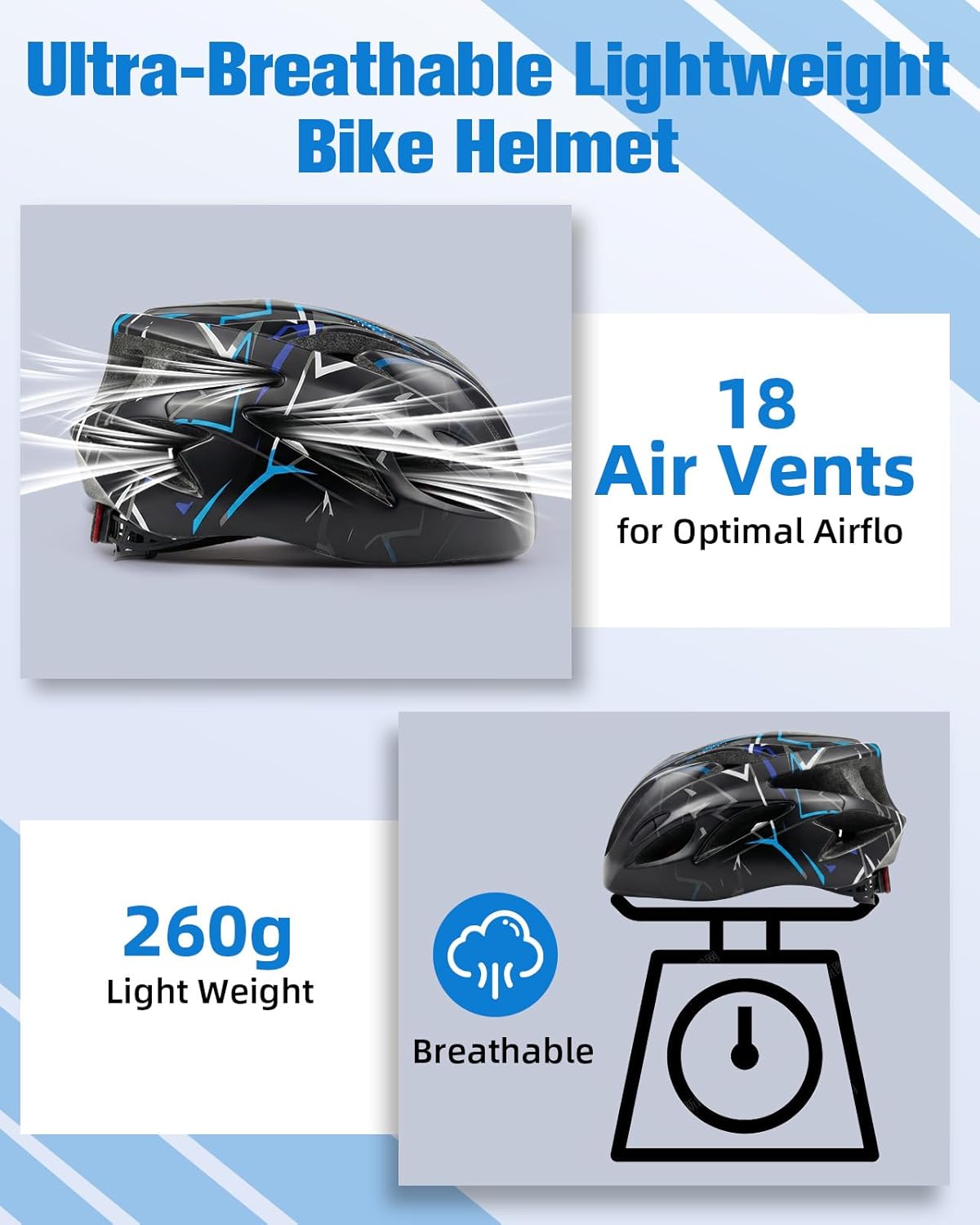 Zacro Adult Bike Helmet Lightweight for Men Women Comfort with Pads&Visor, Certified Bicycle Helmet for Adults Youth Mountain Road Biker - Image 4