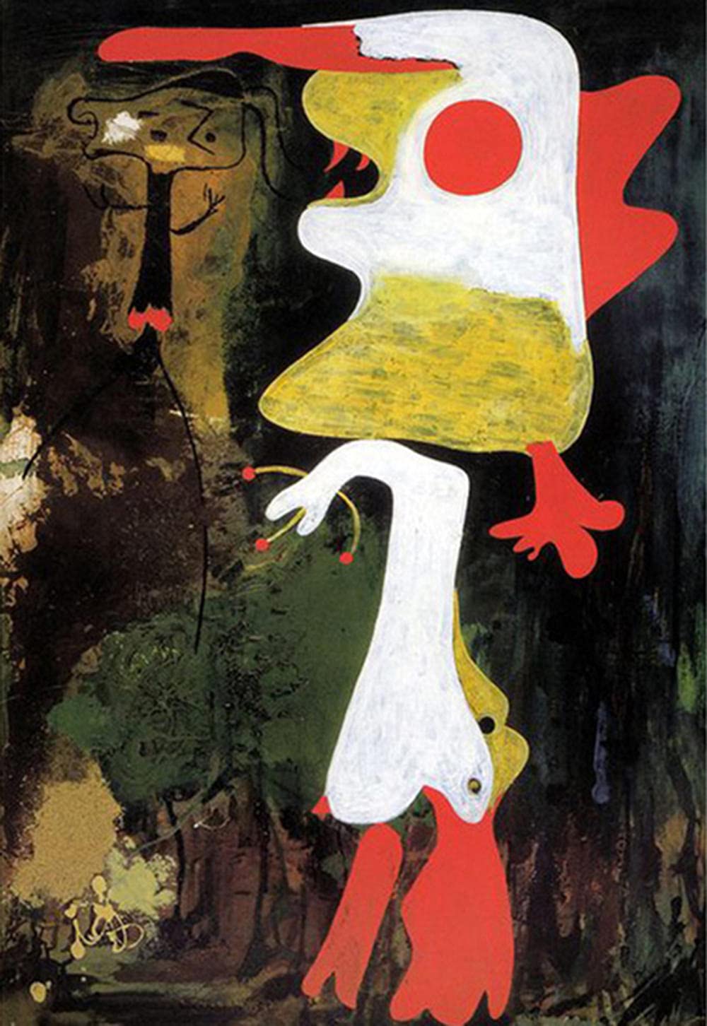 Joan Miro 特大 ビンテージポスター 木製フレーム 絵画 アート Joan Miro 特大 ビンテージポスター 木製フレーム 絵画 アート