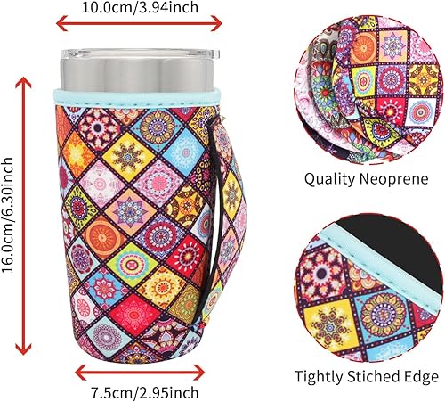 Miniatura 2 de Fundas aisladas de neopreno compatibles con vasos de 20 onzas, YETI Rambler de 20 onzas, SUNWILL, RTIC, Trenta, la mayoría de tazas de café helado