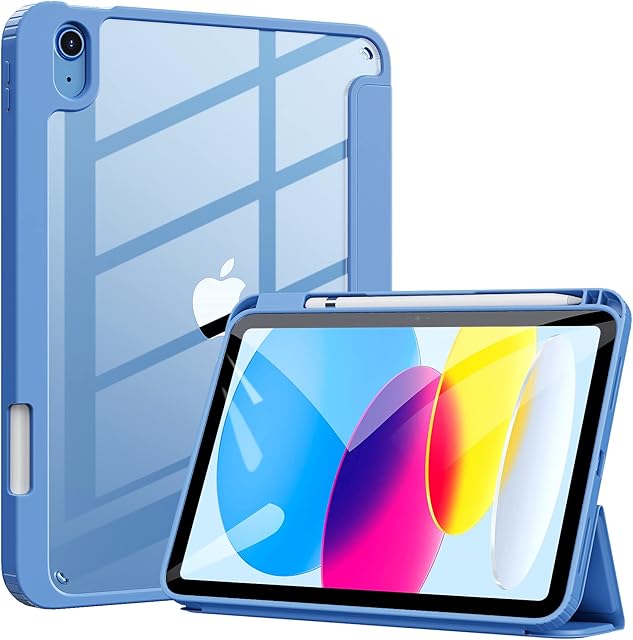 ZtotopCases for iPad 10th Generation Case 2022, iPad 10.9 Inch Case with Pencil Holder, Blue