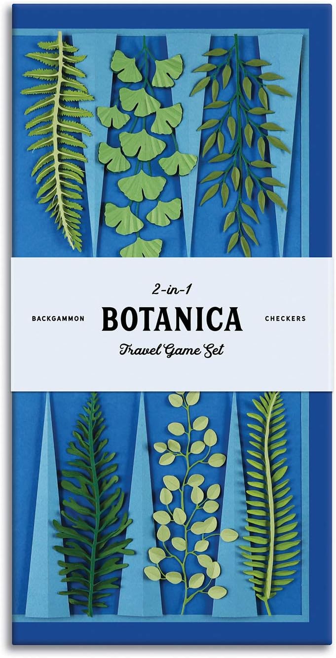 Galison Botanica 2-in-1 Travel Game Set, Multicolor