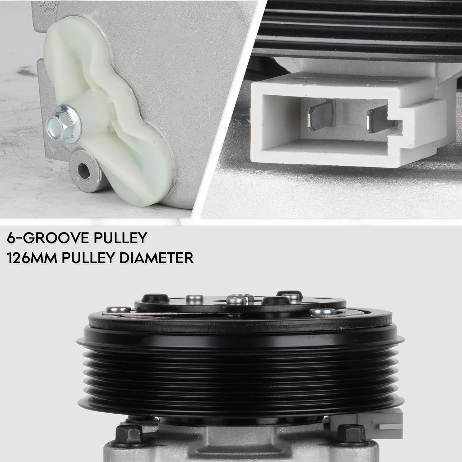 New AC Air Condition Compressor with Clutch for 90-95 Ford E-150 E-250 E-350 Econoline Club Wagon 4.9L 5.0L 5.8L, 90-95 for Ford F150 F250 F350 & Bronco 5.0L 5.8L 7.3L 7.5L，for 95-98 Ford Windstar 3.8