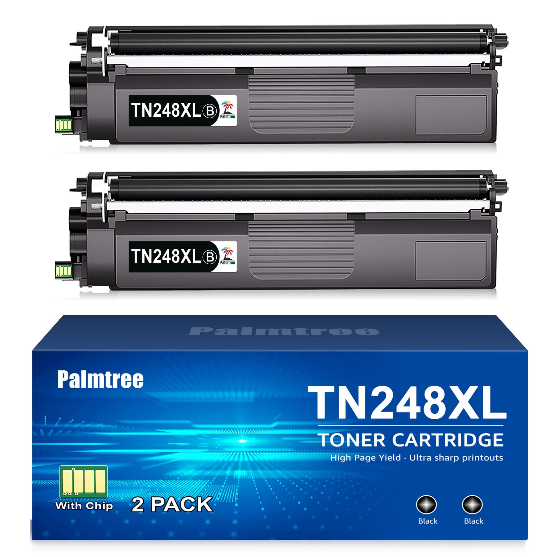 Palmtree TN248XL Schwarz TN-248XLBK TN248BK Kompatibel Brother MFC-L3760CDW Toner Brother MFC-L3740CDWE Brother DCP-L3560CDW TN248XLBK TN-248BK Brother DCP-L3520CDWE MFC-L8390CDW Brother HL-L3240CDW