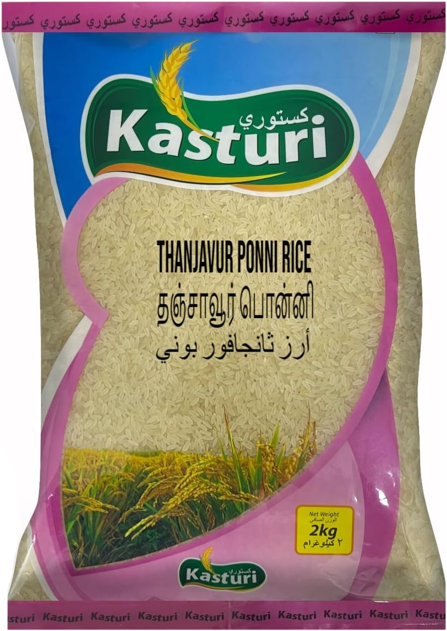 Thanjavur Ponni Rice 2kg: Fragrant South Indian Rice for Biryani, Pulao, and More; Quality, Aroma, and Taste Guaranteed