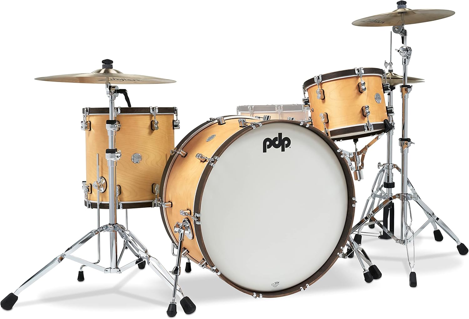 Concept Classic 3-piece Shell Pack with 26" Kick - Natural with Walnut Hoops