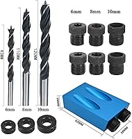 Vista 5 de Kit de plantilla de agujero de bolsillo de 14 piezas - Guías de carpintería, herramienta de ángulo de junta, localizador de carpintería - 15