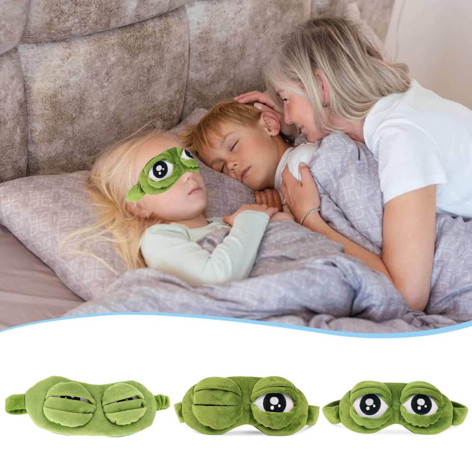 Maska na oczy z motywem żaby, zabawna nowość, 2 sztuki, 3D, żaba, maska na oczy dla dzieci, kreskówka, żaba oczy, zabawna nowość, zabawne kształty