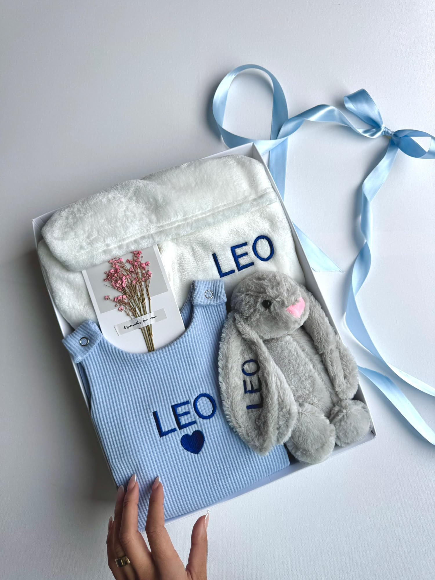 Personalised Baby Gift Set with Box or Without for Baby Boy or Baby Girl, Perfect for Baby Shower Gifts & Christenings with Gift Message Card Ready to Gift (Option 12, 2-3 Years)