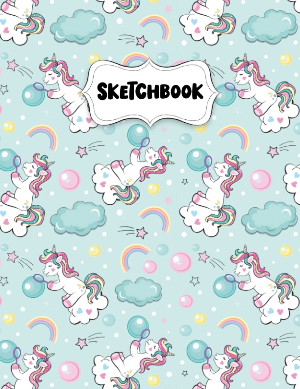 Sketchbook: Beautiful Little Unicorn Sketch Book for Drawing: Blank Sketch Pad for Drawing for Kids: Sketchpad for Drawing for Kids, Bleed Proof Art Sketch Book 8.5 x 11