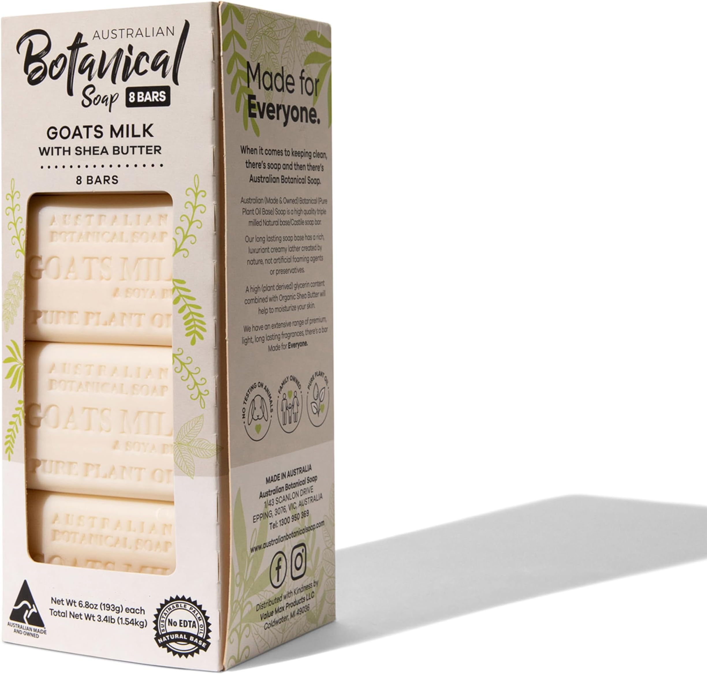 Australian Botanical Soap, Goats Milk with Shea Butter