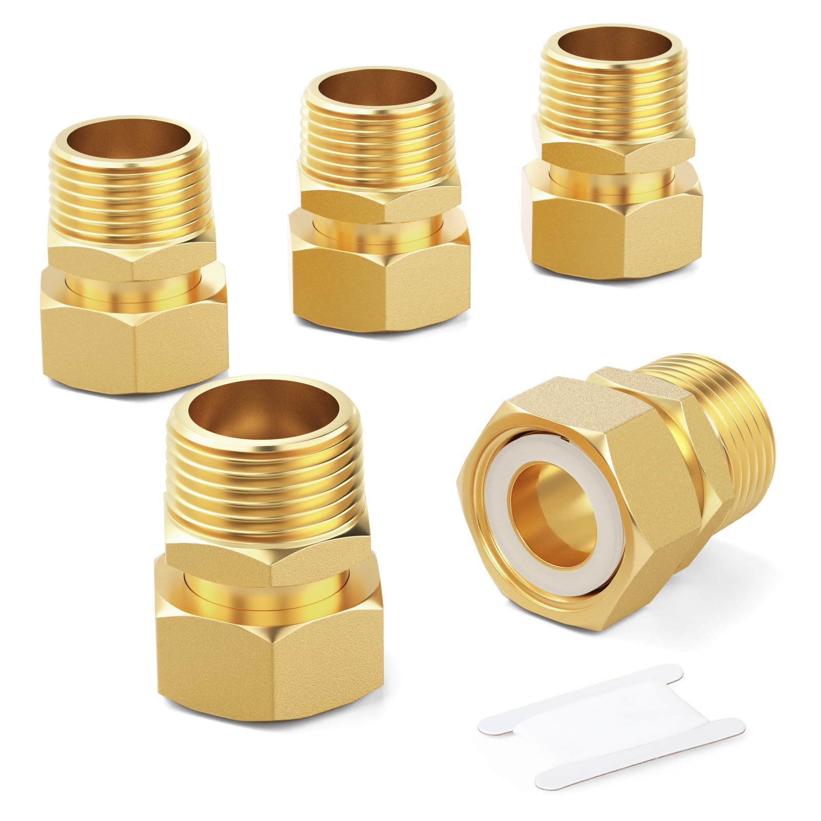 Raccord compteur d'eau DN20 laiton 3/4 BSP femelle 3/4 NPT mâle avec joint d'étanchéité x5
