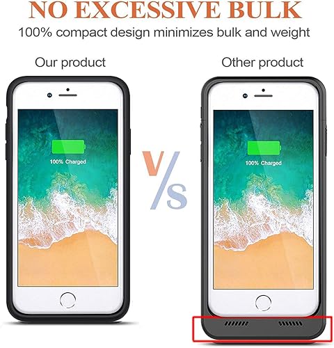 Miniatura 3 de Funda de batería para iPhone 6s Plus6 Plus7 Plus8 Plus, 10000 mAh, funda protectora de carga portátil compatible con iPhone 6s Plus6 Plus7 Plus8