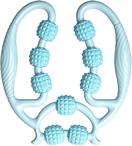 Miniatura 4 de Rodillo muscular de 9 ruedas, masajeador de piernas, rodillo de estiramiento muscular, rodillo de espuma, masajeador de tejido profundo para muslo,