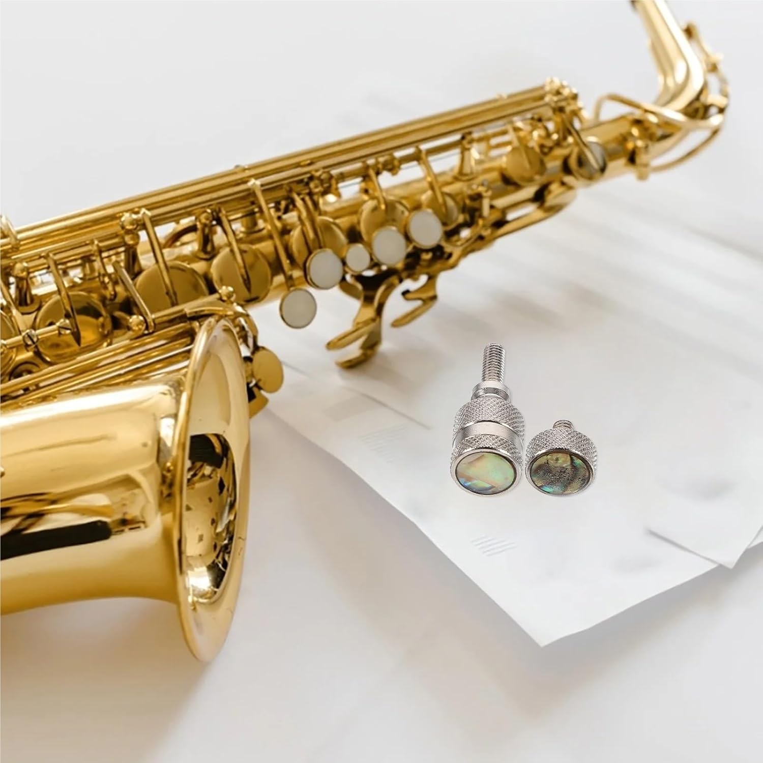 Clarinet Screws 5Pcs 4mm Saxophone Instruments Metal Neck Screw Replacement Parts Tool Professional Bend Instruments for Saxophone Clarinet Fixing Parts