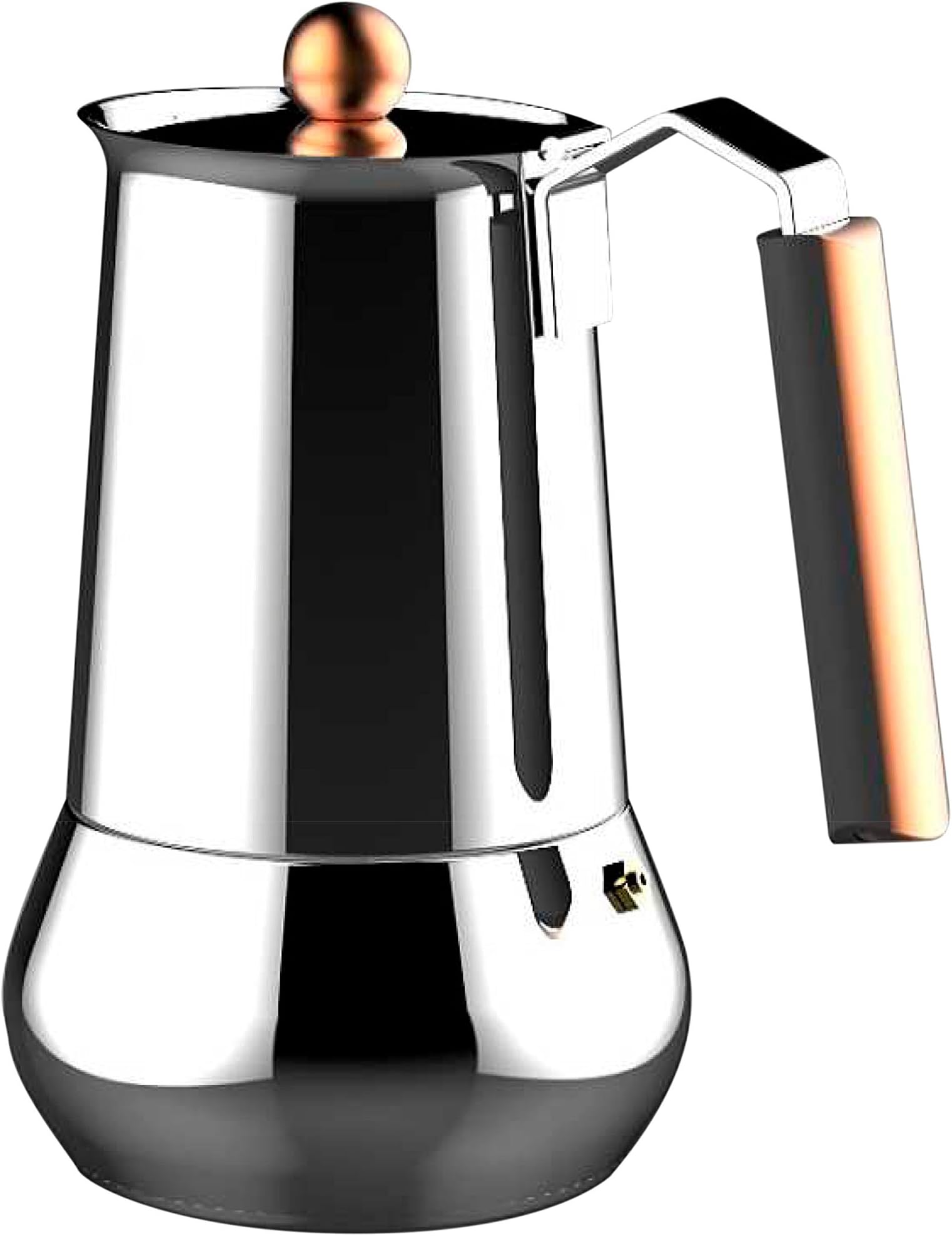 Infinity Chef Copper Coffee Maker, Silver, 6 Cups