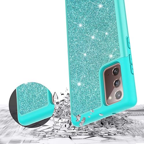 Miniatura 3 de Funda rígida para Samsung Galaxy Note 20 5G con protector de pantalla y protector de pantalla, funda rígida de goma de diamante brillante para niñas