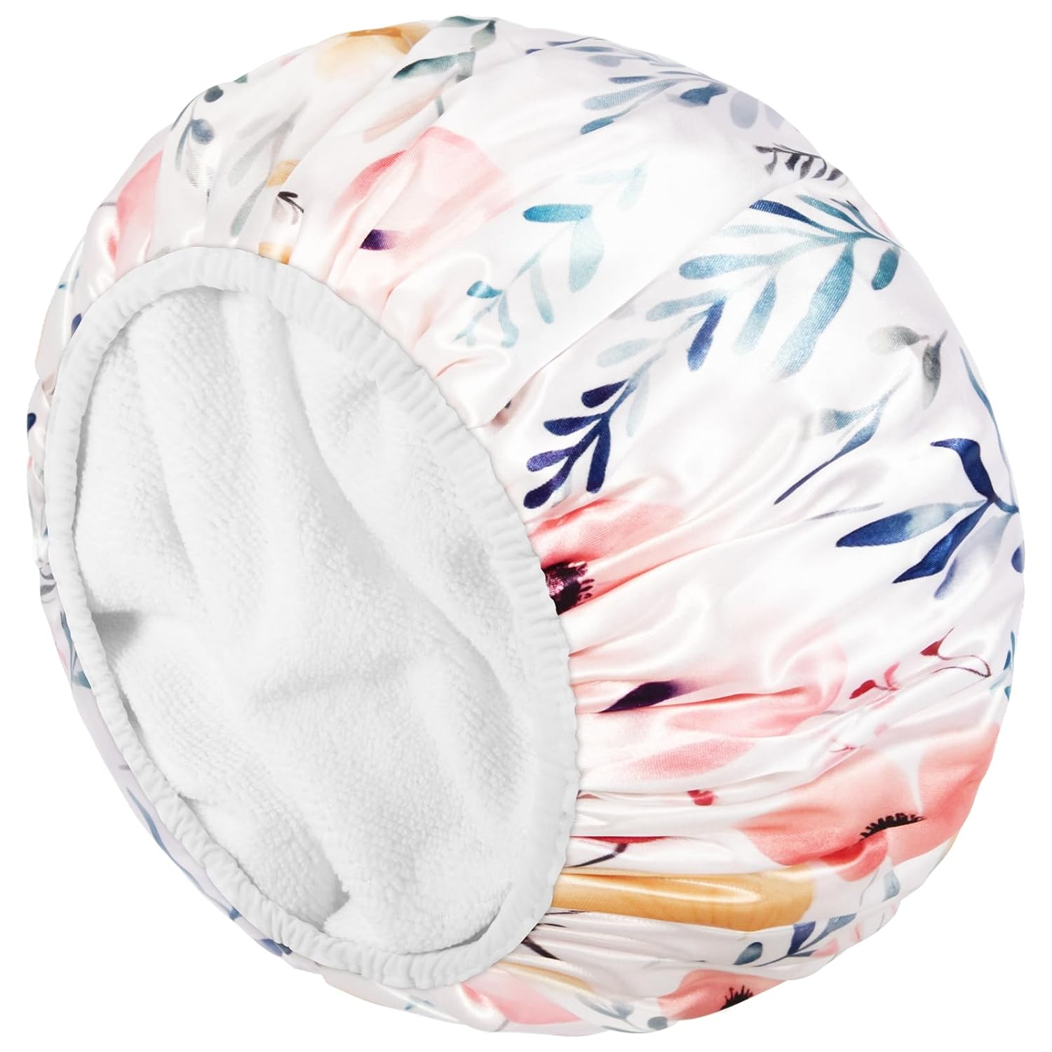 Auban Shower Cap, Terry Lined Shower Caps, Reusable Large