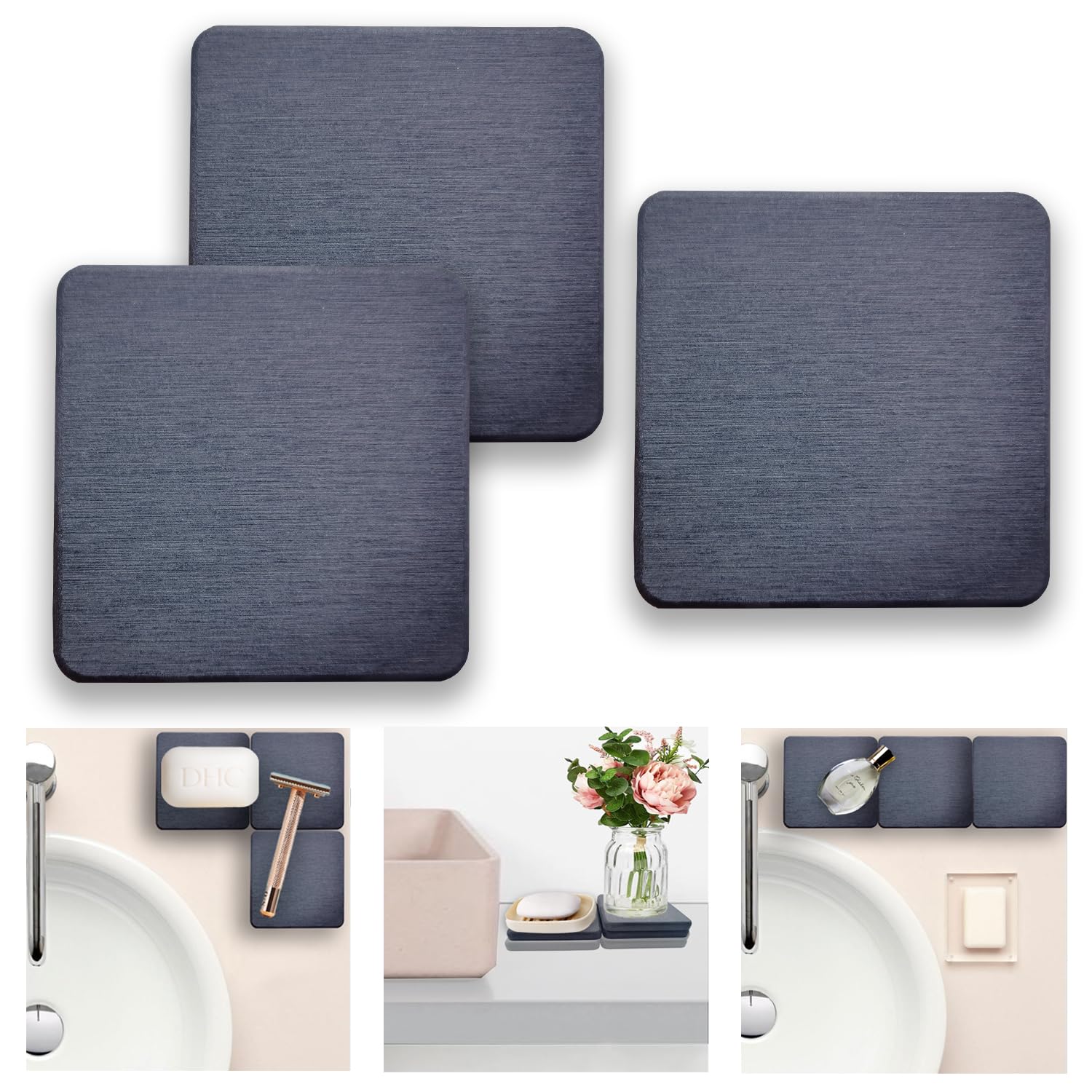 Mucco Stone Drying Mat for Kitchen Counter Fast Stone Drying Tray Water Absorbing Sponge Holder Mat Kitchen Sink