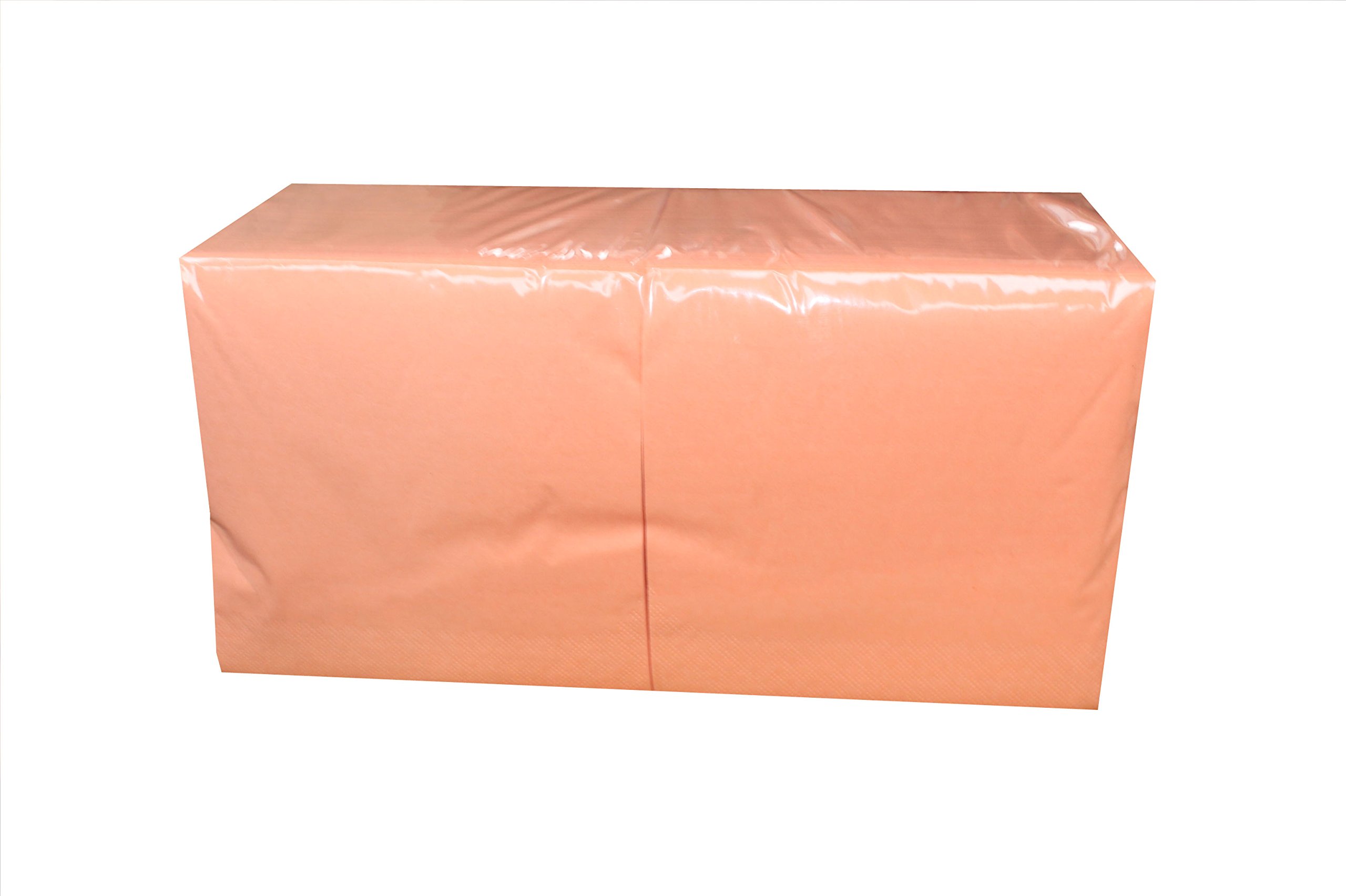 Servilletas de Papel Absorbente Desechables de Celulosa de 3 Capas, 33 x 33 cm, Pliegue 1/4 (750 Unidades/3 Paquetes, Apricot)