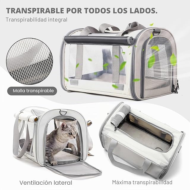 Foto 4 de 6 de PETCUTE Transportín Porta Mascota Gato Perro 7.5kg