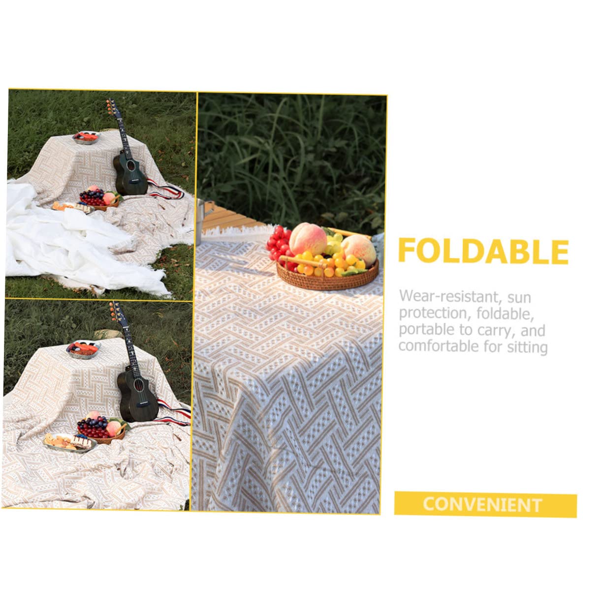 Mikinona Couverture de Pique- Imperméable et Épaisse Tapis de Camping Multifonction Léger pour Plage Parc Randonnée et Activités Extérieures