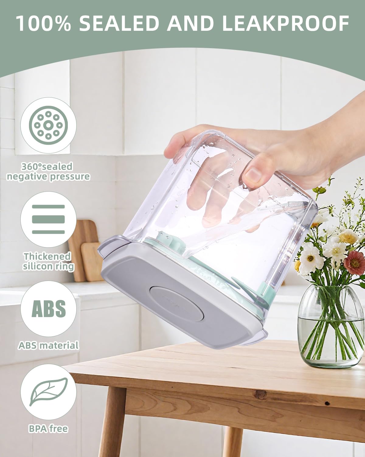Dispenser per Latte in Polvere 1700 ML Contenitore Ermetico a Prova di Perdite Portatile Porta Latte in Polvere per Neonati Contenitore Portatile Plastique Senza BPA con Cucchiaio per Latte