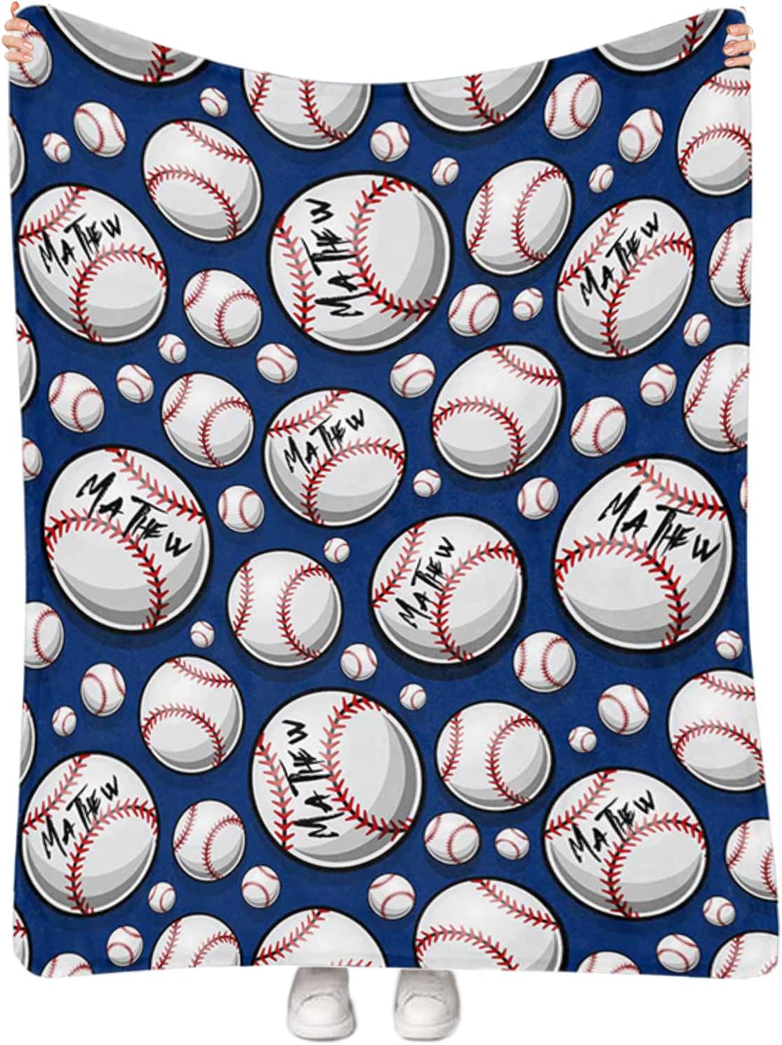 Artsadd Custom Baseball Blanket for Boys Girls