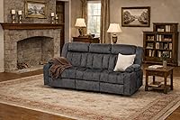 Vista 8 de LUCKLIFE Juego de sofá reclinable con reclinables manuales, juego de muebles de sala con sofá reclinable, sofá biplaza y sillón, tapicería de tela