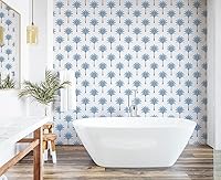 Vista 3 de NextWall Harry & Grace Montgomery - Papel tapiz para despegar y pegar de palma (lago azul)