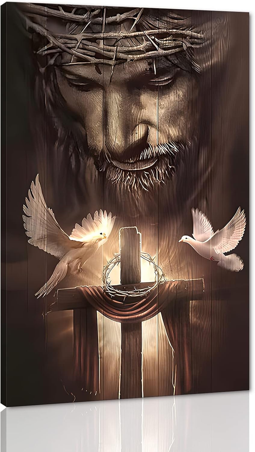 Jesus Christ Wall Decor Artwork Vintage Christian Cross