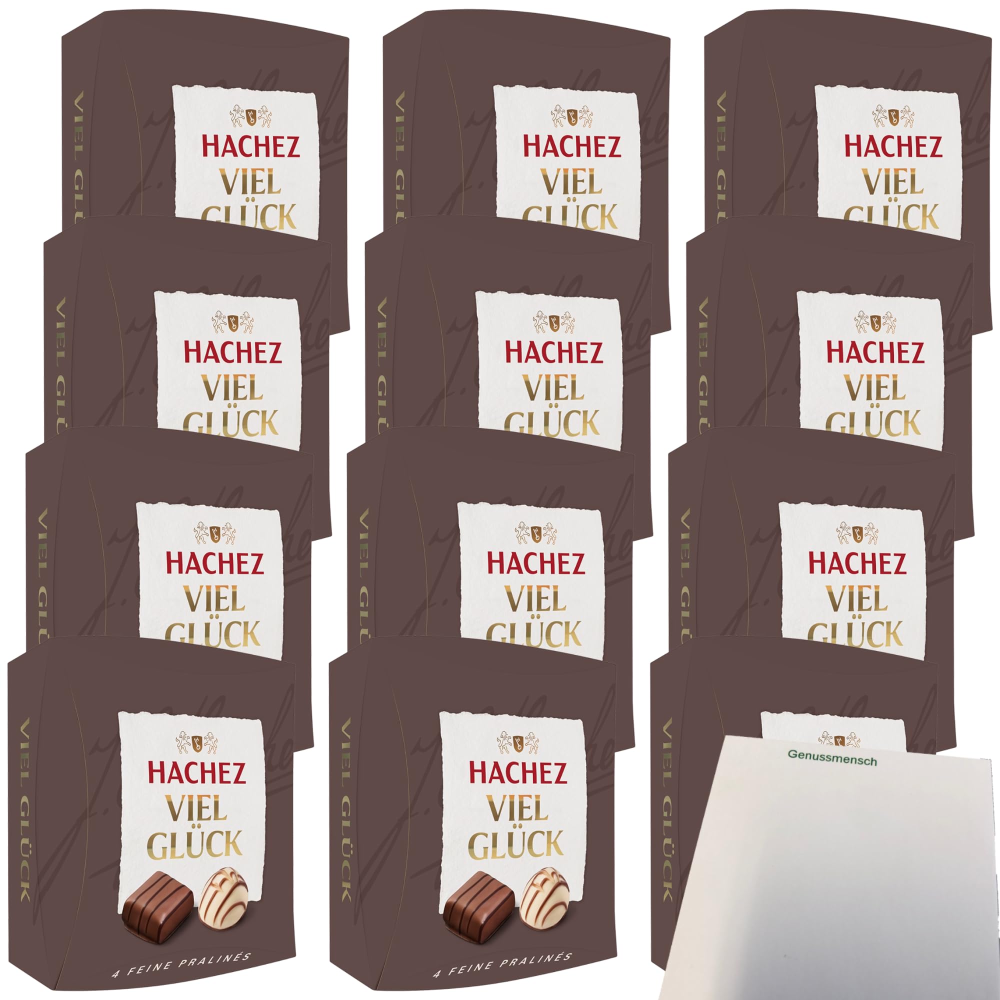 usy Bundle für Hachez Schokolade Viel Glück VPE (12x40g Packung) + usy Block