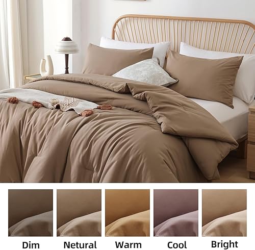 Miniatura 138 de Rosgonia Juego de edredón de tamaño matrimonial, niñas, niños y adolescentes, gris carbón, 3 piezas, 1 edredón gris oscuro, 2 fundas de almohada