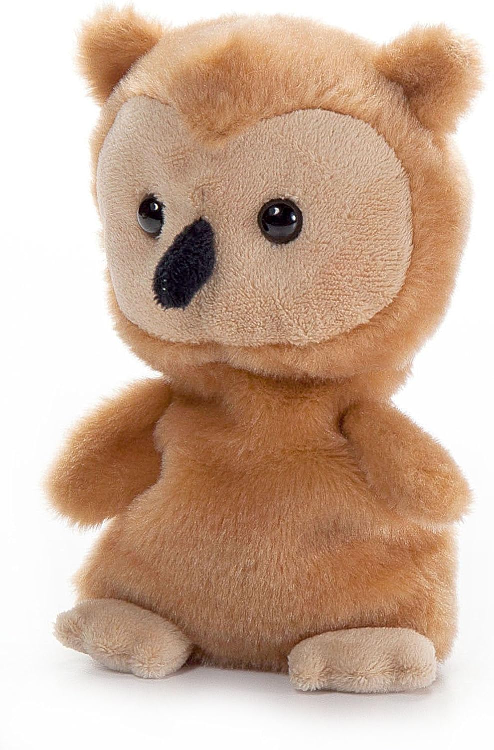 The Petting Zoo Owl Stuffed Animal Plushie, Gifts for Kids, Nuggetz Wildlife Animals, Brown Owl Plush Toy 6 Inches
