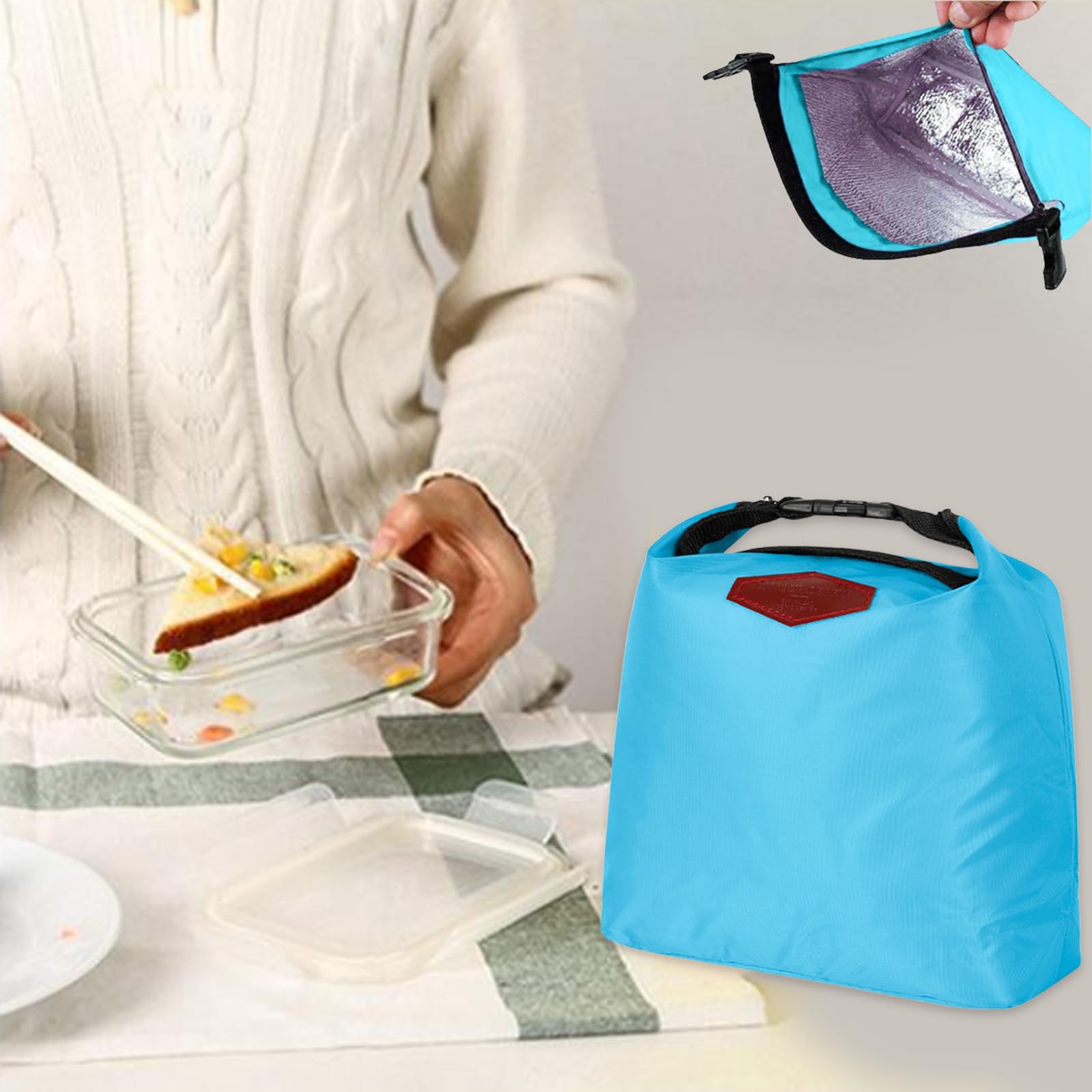 Acheter Sac de repas isolant alimentaire, sacs à déjeuner résistants à l'eau, barbecue portable, pochette de glace à emporter pour voyage, pique-nique en plein air, randonnée