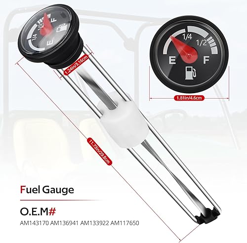 Miniatura 6 de Medidor de combustible para John Deere Gator TH TX TS 4x2 6x4 Gas Diesel Turf Trail Worksite AM143170 AM136941 AM133922 AM117650