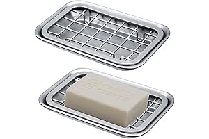 Stainless Soap Dish Tray Keeps Soap Clean and Dry
