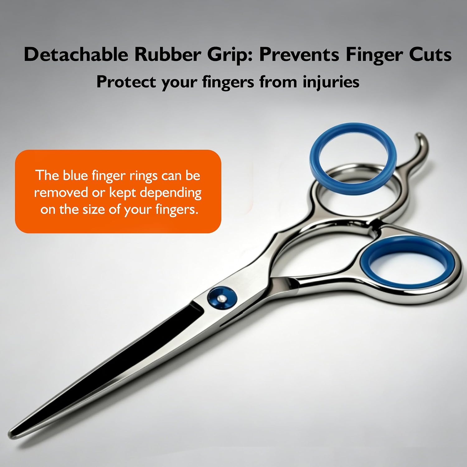 Stainless Steel Hair Cutting Scissors 6.5 Inch Hairdressing Razor Shears Professional Salon Barber Haircut Scissors, One Comb Included, Home Use for Man Woman Adults