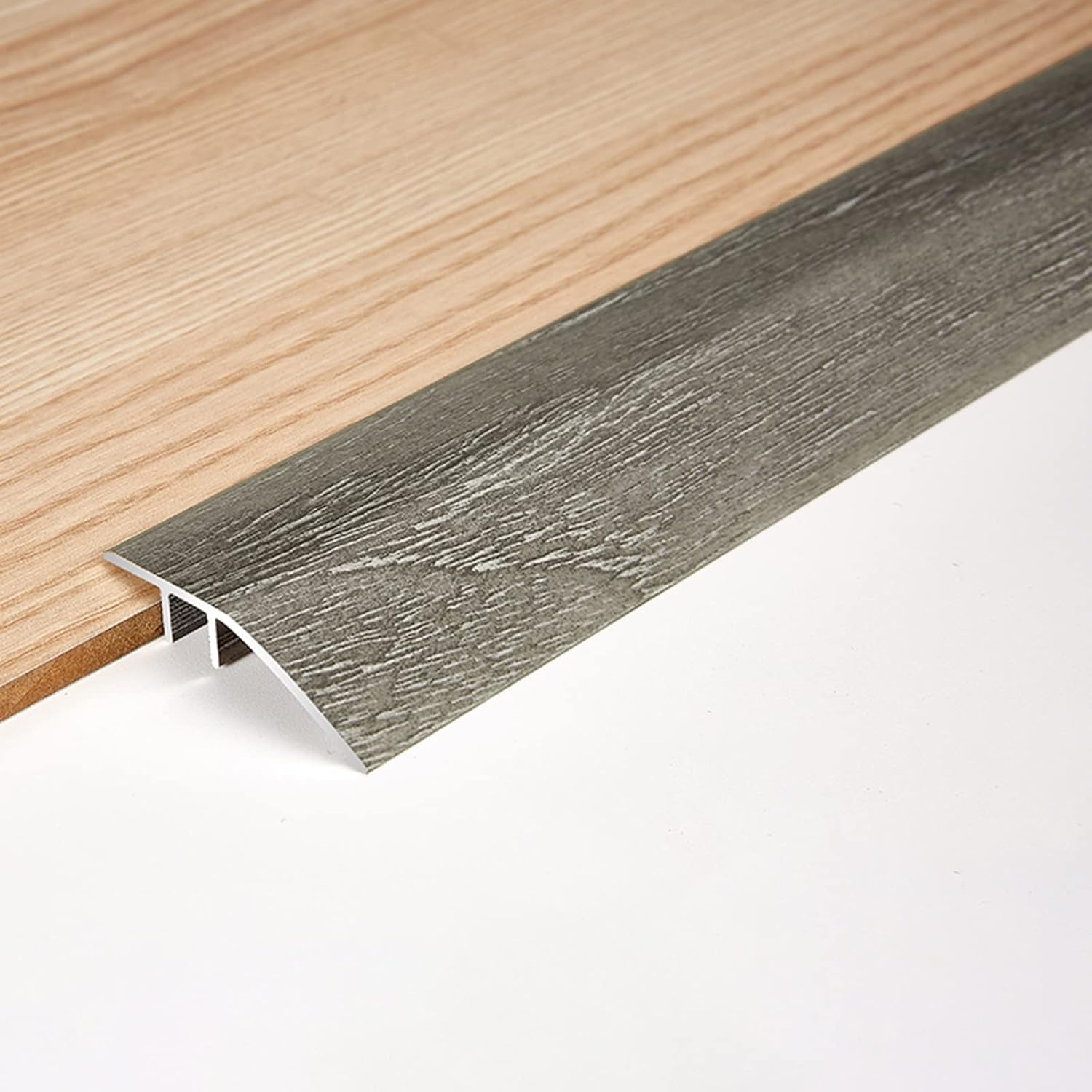 Door Strip Threshold Transition Strip 37.4 41.3 45.2 49.2 53 57 61 65 Inch Floor Transition Strip Threshold Reducer for Doorways, Laminate to Wood, Carpet to Tile, Carpet Edging Trim, Aluminum