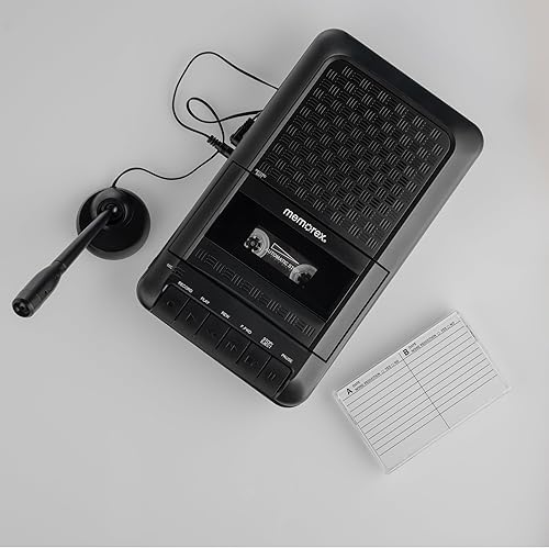 Miniatura 6 de Memorex MX-CR90 - Reproductor de cassette retro  Grabación de un solo toque, avancerebobinado rápido, conector de micrófono, conector para