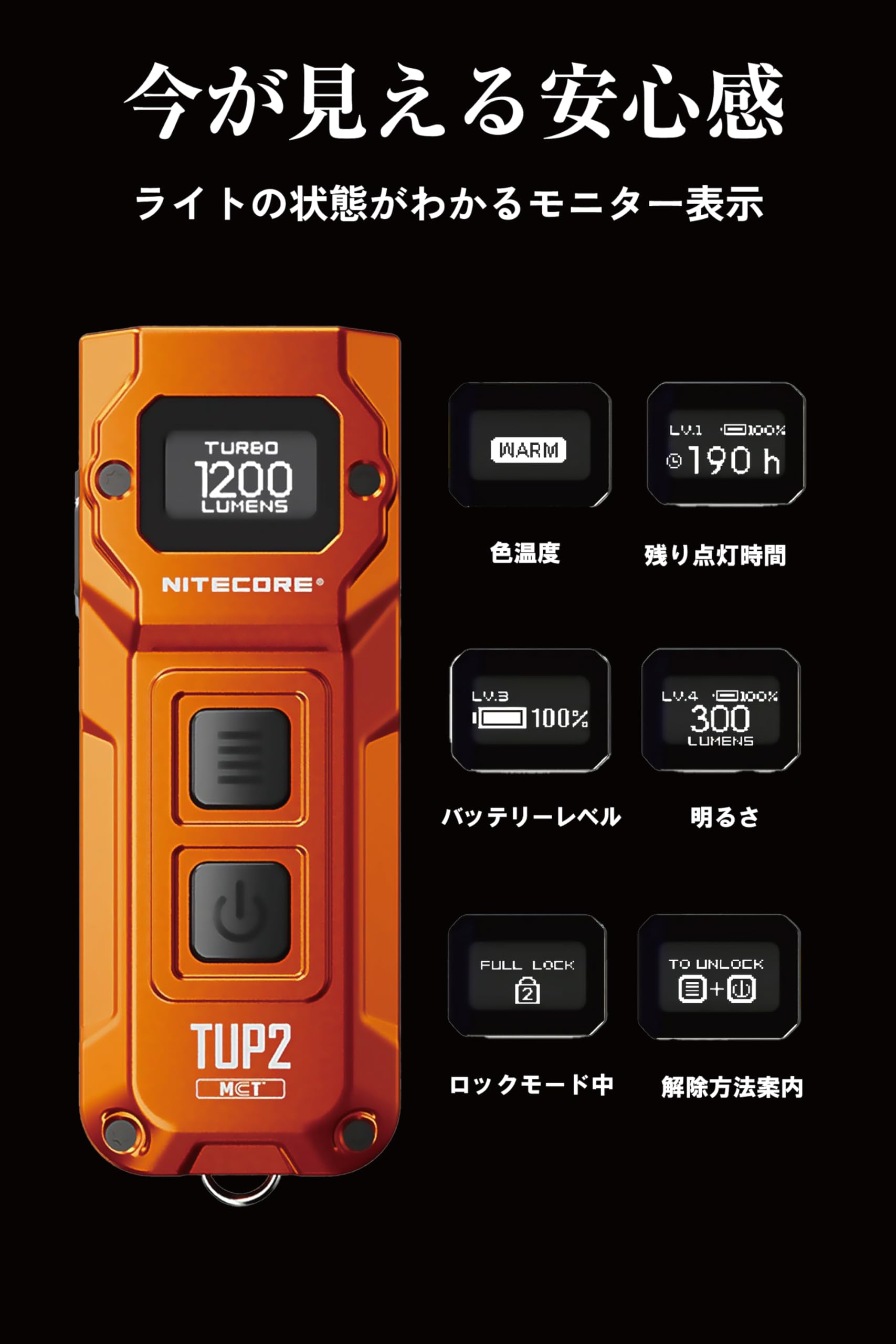 【新品】NITECORE TUP2 高性能LEDミニライト【オレンジ】 Amazon.co.jp: 【7cmの高性能ミニライト：日本正規代理店】〔限定キー