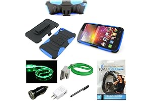 Mstechcorp HTC Desire 626 Case (Holster Blue) - Heavy Duty Hybrid Armor...