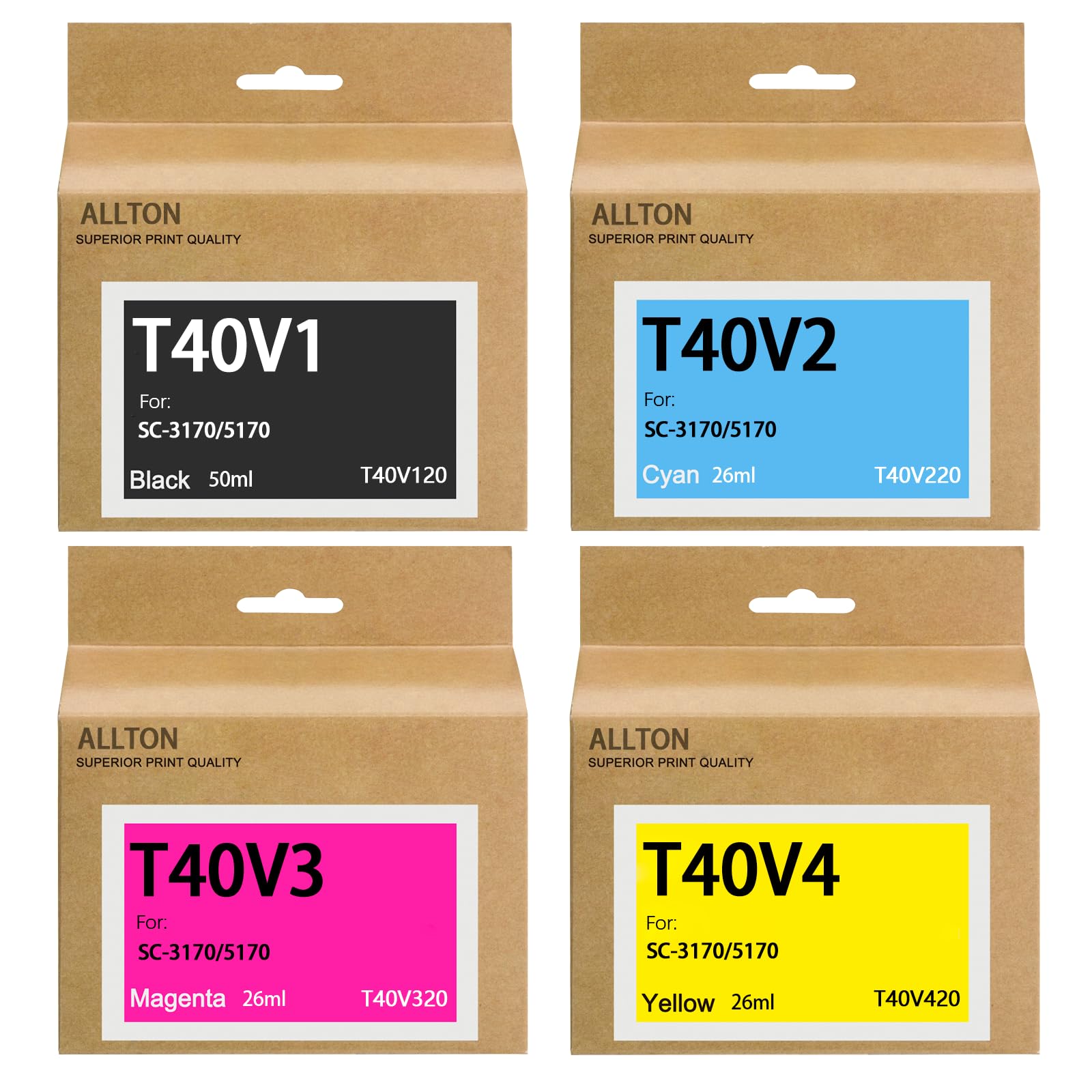 Photo 1 of Allton T40V Ink Cartridge 4-Pack for Epson SureColor Printers