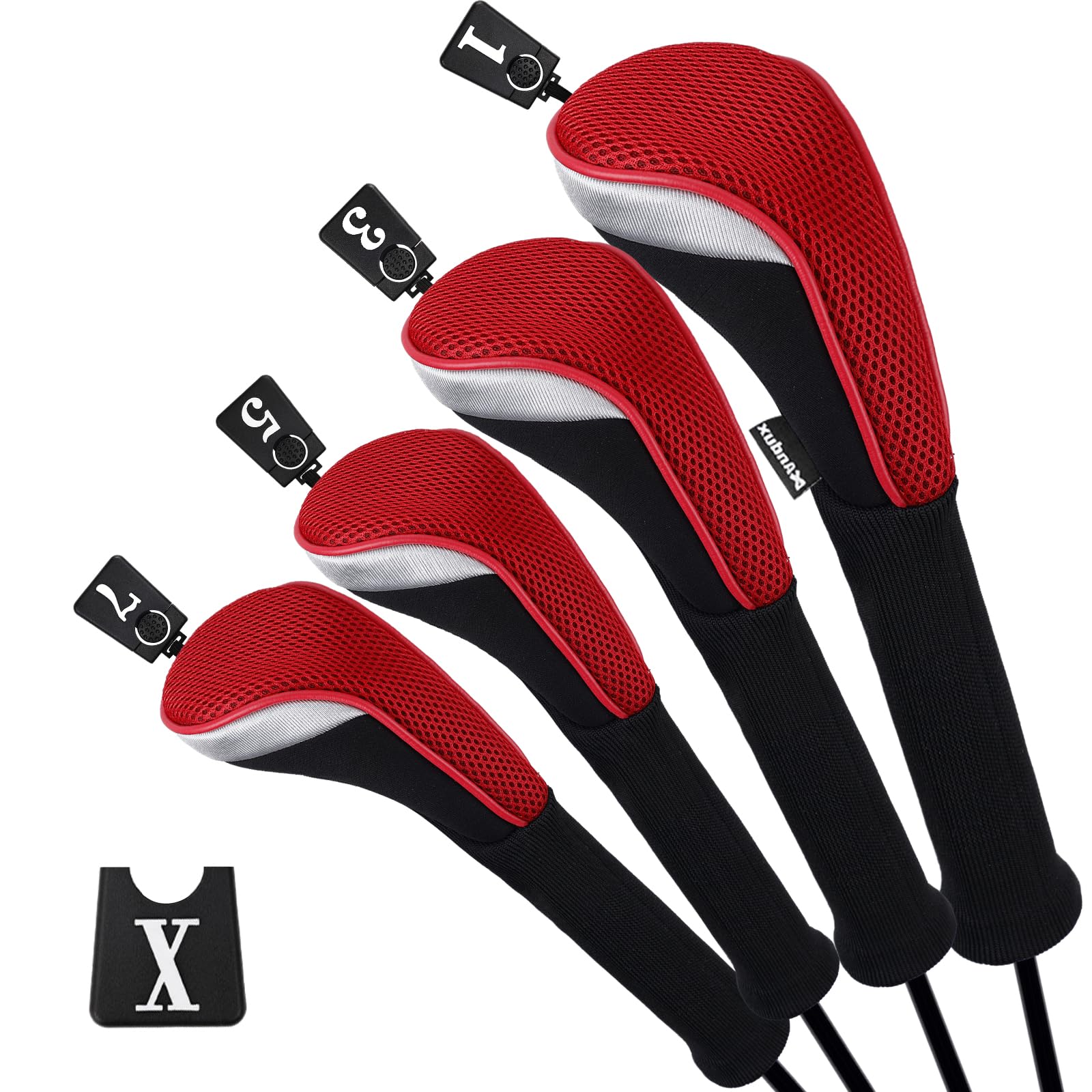 Andux Golf 460cc Driver Couvre-Bois Couvre-Clubs Cou Extra Longues