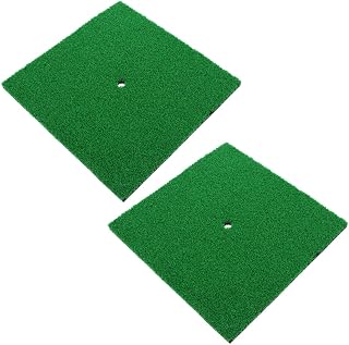 2pcs Golf Hitting Practice Mats Grass Training Pads Portable Indoor Outdoor Safe Reusable Golfing Accessory for Home Backyard