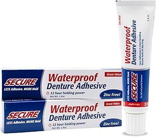 Secure Denture Adhesive Cream for Uppers, Lowers & Partials