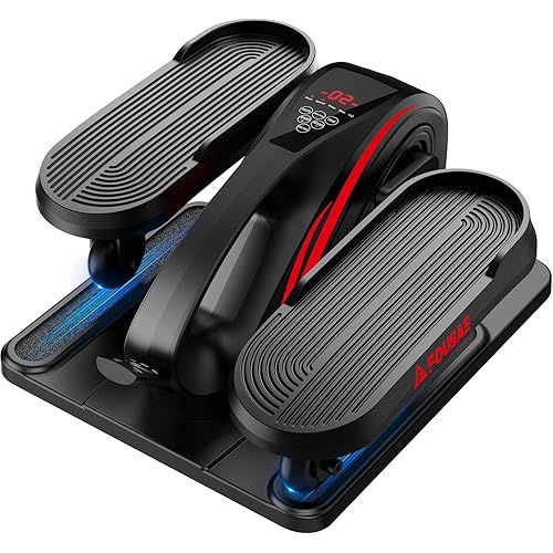 Under Desk Elliptical, Upgraded 15 Adjustable Speeds Leg Exerciser While Sitting for Seniors with Forward & Reverse Direction, Ellipse Leg Exerciser with Touch and Remote Control