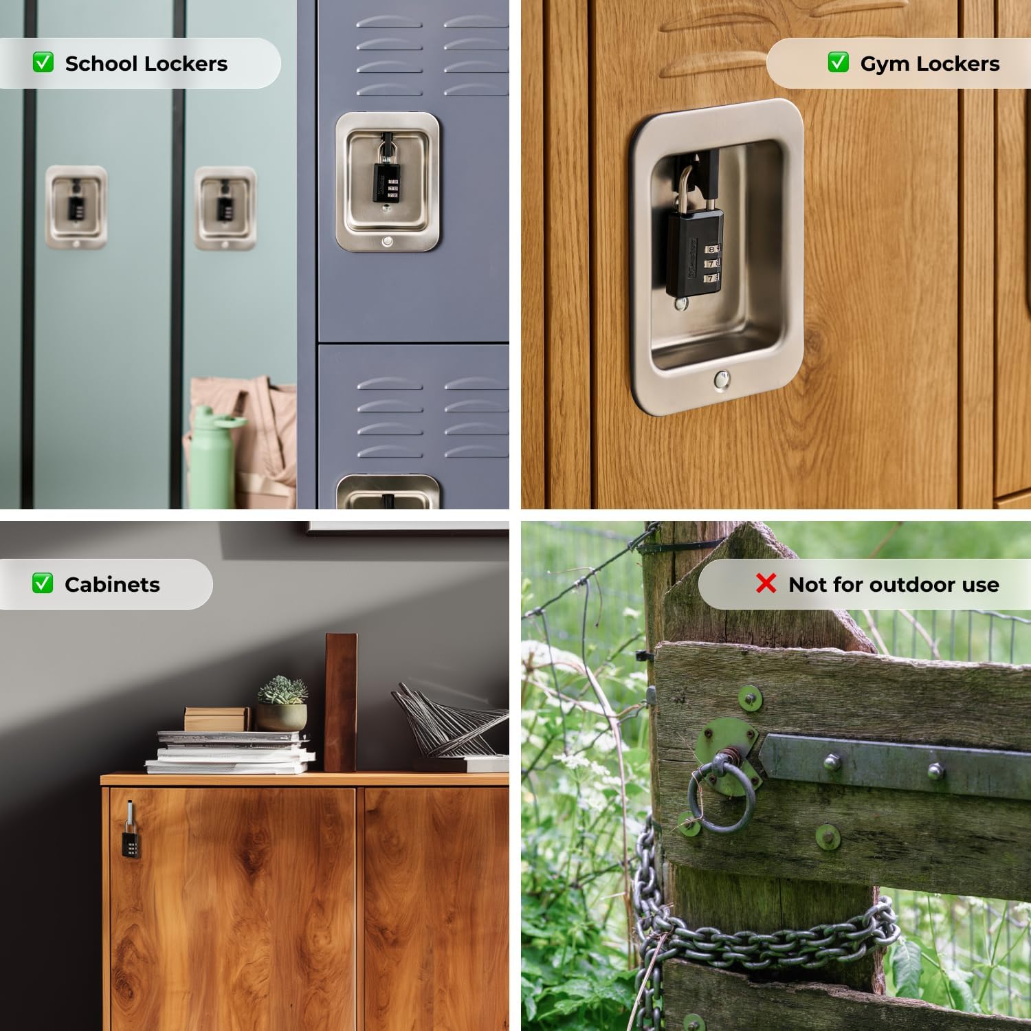 Personalized 3-Digit Padlock for Gym Lockers and Luggage Security