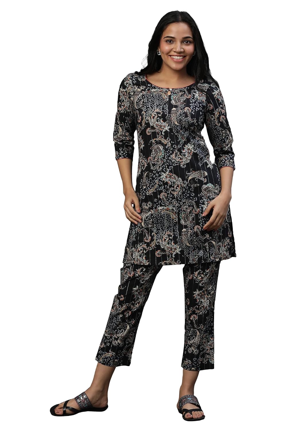 Aurelia Women's Floral Printed Straight Pure Cotton Kurta Set with Trousers - Review, Price and Buying Guide