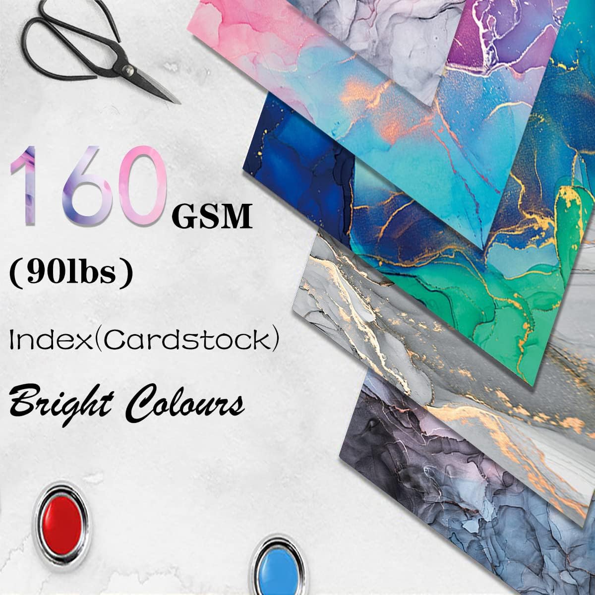 MCZLOG Single-Sided Scrapbook Paper Pad, 24 Sheets Marble Pattern Bronzing Scrapbooking Cardstock Paper Pads, 6"×6" Designer Paper Pads Themed, Decorative Arts and Crafts Card Making Supplies : Arts, Crafts & Sewing