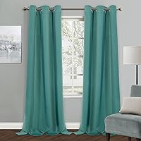 Vista 97 de MYSKY HOME - Cortinas opacas amarillas para sala de estar y dormitorio, cortinas de 84 pulgadas de largo, con ojales, cortinas de oscurecimiento